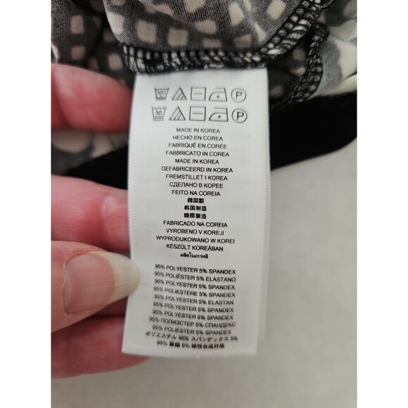 MICHAEL KORS Black White Long Sleeve Career Business Sheath Dress Sz P Classic - Picture 9 of 9